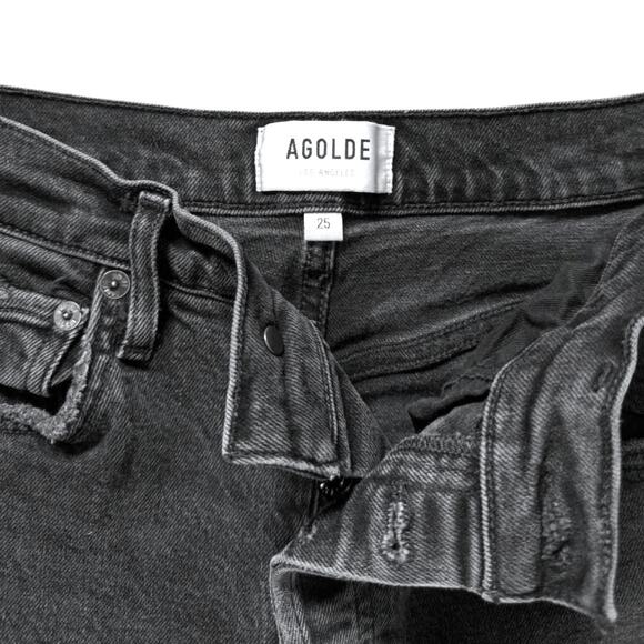 Agolde Riley Ash Gray Jeans | Size 25 - Picture 3 of 7